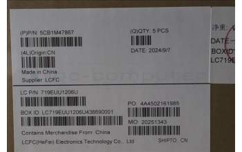 Lenovo 5CB1M47867 C-Cover with keyboard, Nordic, Arctic Grey, Non-Fingerprint, UK