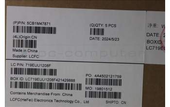 Lenovo 5CB1M47871 C-Cover with keyboard, Spanish, Arctic Grey, Non-Fingerprint, UK