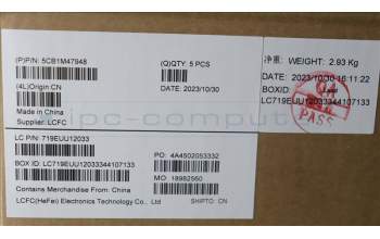 Lenovo 5CB1M47948 C-Cover with keyboard, French, Abyss Blue, Fingerprint, US