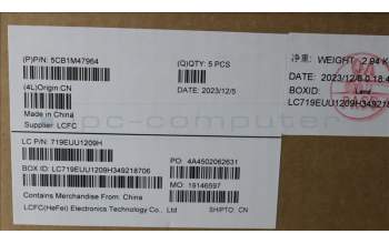 Lenovo 5CB1M47964 C-Cover with keyboard, Spanish, Abyss Blue, Fingerprint, UK