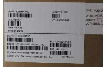 Lenovo 5CB1M47969 C-Cover with keyboard, UK English, Abyss Blue, Fingerprint, UK