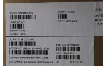 Lenovo 5CB1M48016 Tastatur inkl. TopcaseASM_UK L83ENFPAGNBL