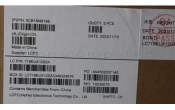 Lenovo 5CB1M48198 Tastatur inkl. TopcaseASM_FRA L83ENFPAGBL