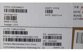 Lenovo 5CB1M48211 C-Cover with keyboard, Nordic, Arctic Grey, Backlight, Non-Fingerprint, UK