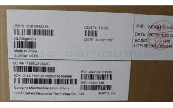 Lenovo 5CB1M48216 C-Cover with keyboard, Switzerland, Arctic Grey, Backlight, Non-Fingerprint, UK