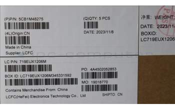 Lenovo 5CB1M48275 C-Cover with keyboard, Nordic, Abyss Blue, Backlight, Non-Fingerprint, UK