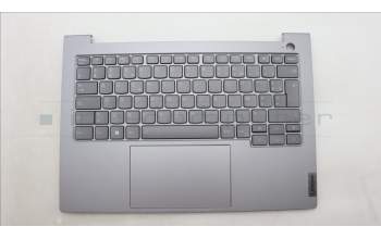 Lenovo 5CB1M48332 C-Cover with keyboard, French, Arctic Grey, Backlight, US