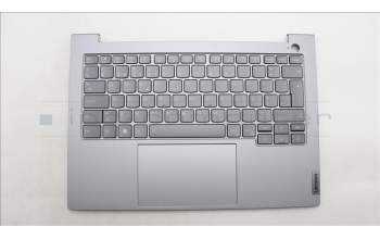 Lenovo 5CB1M48345 C-Cover with keyboard, Portuguese, Arctic Grey, Backlight, UK