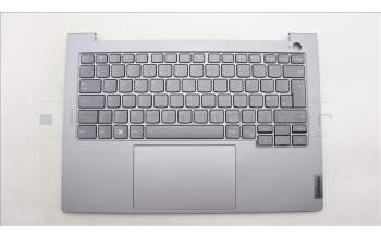 Lenovo 5CB1M48353 C-Cover with keyboard, UK English, Arctic Grey, Backlight, UK