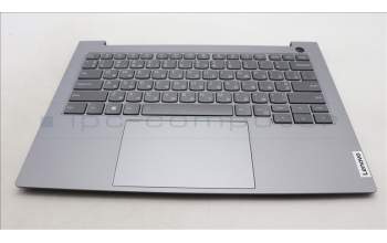 Lenovo 5CB1M48354 C-Cover with keyboard, Ukraine, Arctic Grey, Backlight, US