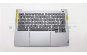 Lenovo 5CB1M48357 C-Cover with keyboard, Belgian, Arctic Grey, Non-Backlight, UK