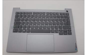Lenovo 5CB1M48371 C-Cover with keyboard, Italian, Arctic Grey, Non-Backlight, UK