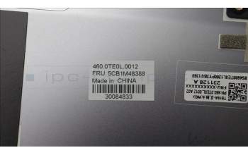 Lenovo 5CB1M48388 LCD Cover, 21KK, AL, WQXGA, One Hand Open, Arctic Grey