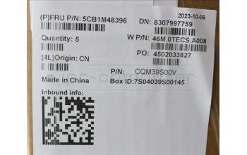 Lenovo 5CB1M48396 C-Cover with keyboard, Czech/Slovakian, Arctic Grey, Backlight, UK