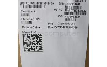 Lenovo 5CB1M48420 C-Cover with keyboard, UK English, Arctic Grey, Backlight, UK