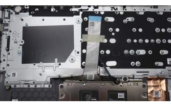 Lenovo 5CB1M48460 C-Cover with keyboard, Belgian, Arctic Grey, Backlight, UK