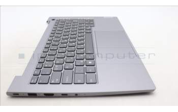 Lenovo 5CB1M48462 C-Cover with keyboard, Bulgarian, Arctic Grey, Backlight, UK