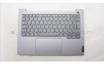 Lenovo 5CB1M48462 C-Cover with keyboard, Bulgarian, Arctic Grey, Backlight, UK