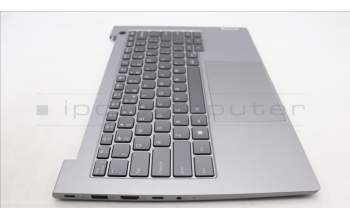 Lenovo 5CB1M48465 C-Cover with keyboard, US English Euro, Arctic Grey, Backlight, US