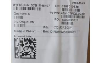 Lenovo 5CB1M48497 C-Cover with keyboard, French, Arctic Grey, Non-Backlight, US