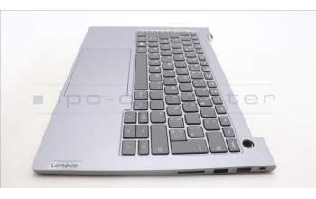 Lenovo 5CB1M48497 C-Cover with keyboard, French, Arctic Grey, Non-Backlight, US