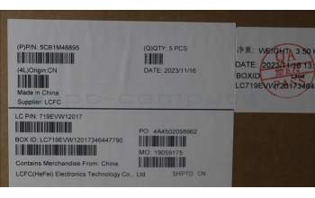 Lenovo 5CB1M48895 C-Cover with keyboard, Arabic, Black, US