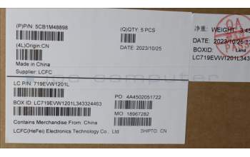 Lenovo 5CB1M48898 C-Cover with keyboard, Czech Slovakian, Black, UK