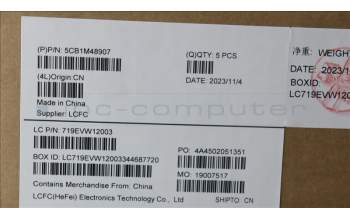 Lenovo 5CB1M48907 Tastatur inkl. Topcase ASM_HUN L83FS BK TEX