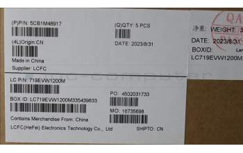 Lenovo 5CB1M48917 C-Cover with keyboard, Spanish, Black, UK