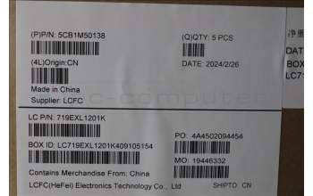 Lenovo 5CB1M50138 Tastatur inkl. Topcase ASM_BUL L 82YYBKTEX