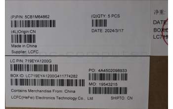 Lenovo 5CB1M64862 C-Cover with keyboard, French, White Backlight, US