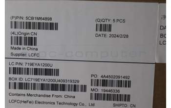 Lenovo 5CB1M64898 C-Cover with keyboard, Hungarian, RGB Backlight, UK