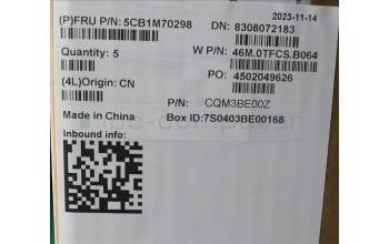 Lenovo 5CB1M70298 C-Cover with keyboard, Danish, Artic Grey, Backlight, UK