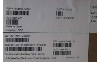 Lenovo 5CB1M72387 C-Cover with keyboard, Italian, w/Screw, UK