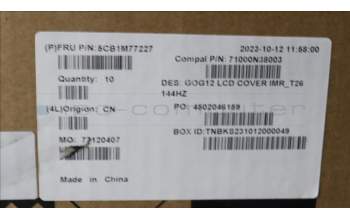 Lenovo 5CB1M77227 LCD Cover C 82K2_T26 144HZ