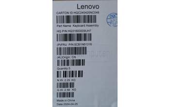 Lenovo 5CB1N61316 Tastatur inkl. Topcase ASM_BEL H83DR LG STO GY