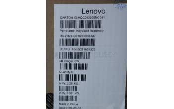 Lenovo 5CB1N61320 Tastatur inkl. Topcase ASM_EURO ENG H LG STOGY
