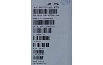 Lenovo 5CB1N61326 Tastatur inkl. Topcase ASM_UK H83DR LG GY