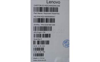 Lenovo 5CB1N61349 Tastatur inkl. Topcase ASM_EURO ENG H83DR LG GY