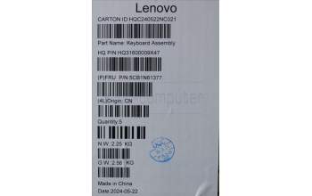 Lenovo 5CB1N61377 Tastatur inkl. Topcase ASM_BEL H83DR CB STO GY