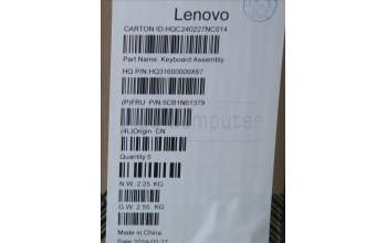 Lenovo 5CB1N61379 C-Cover with keyboard, Slovenian, Cosmic Blue, w/Storm Grey Keycaps, UK
