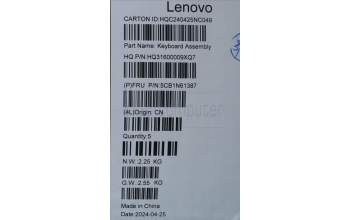 Lenovo 5CB1N61387 Tastatur inkl. Topcase ASM_UK H83DR CB GY