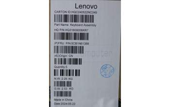 Lenovo 5CB1N61388 Tastatur inkl. Topcase ASM_ITA H83DR CB GY