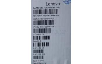 Lenovo 5CB1N61409 Tastatur inkl. Topcase schweiz H83DR CB GY