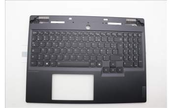 Lenovo 5CB1N61442 C-Cover with keyboard, French, Eclipse Black, White Backlight, US
