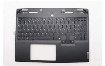 Lenovo 5CB1N61446 C-Cover with keyboard, Belgian, Eclipse Black, White Backlight, UK