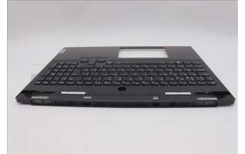 Lenovo 5CB1N61446 C-Cover with keyboard, Belgian, Eclipse Black, White Backlight, UK