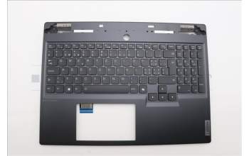 Lenovo 5CB1N61449 C-Cover with keyboard, Switzerland, Eclipse Black, White Backlight, UK