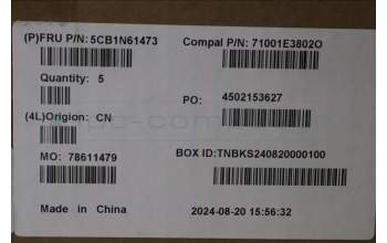 Lenovo 5CB1N61473 C-Cover with keyboard, French, Eclipse Black, RGB Backlight, US