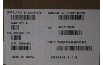 Lenovo 5CB1N61476 C-Cover with keyboard,Hungarian,Eclipse Black,RGB Backlight